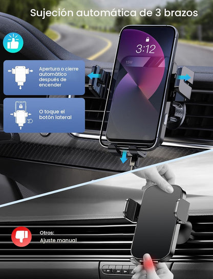Auto Clamping Car Charger  شاحن سيارة لاسلكي بقفل تلقائي
