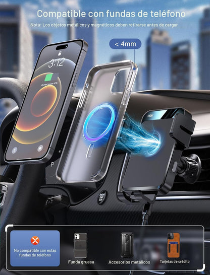 Auto Clamping Car Charger  شاحن سيارة لاسلكي بقفل تلقائي