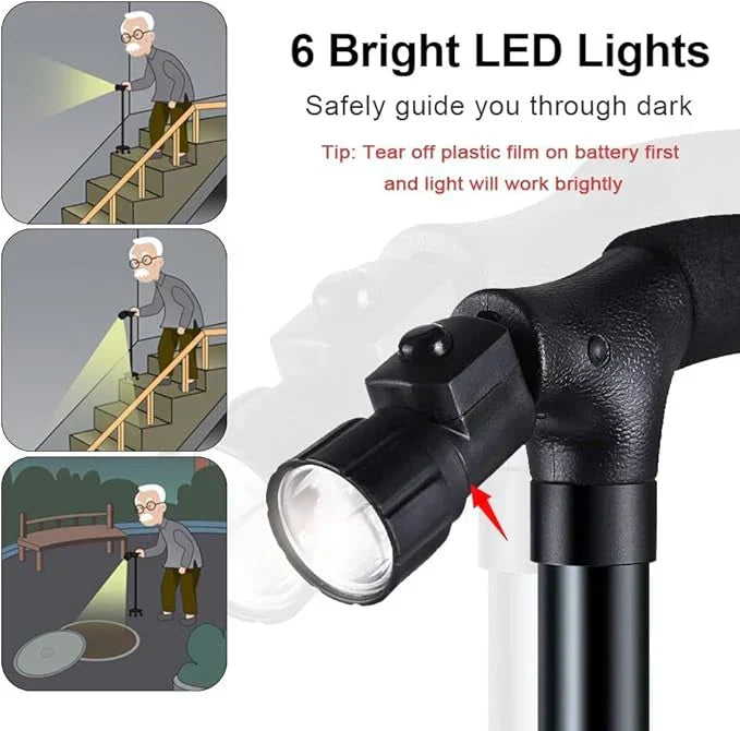 Magic Cane With LED Lights عصا المشي السحرية مع أضواء LED