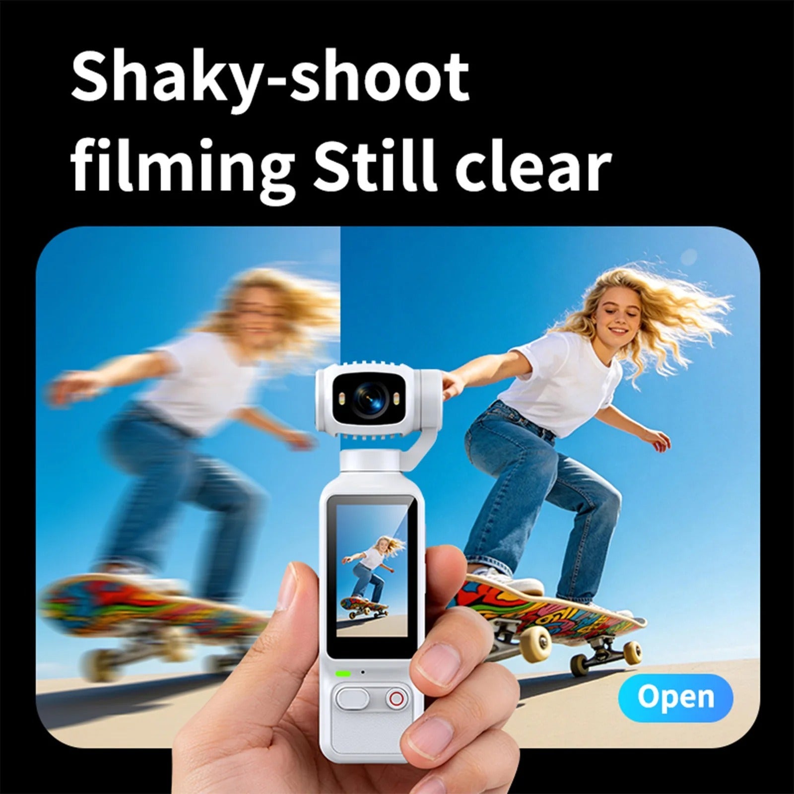 4K high-definition handheld camera, portable sports camera with 1.97-inch screen, suitable for sports and outdoor activities
